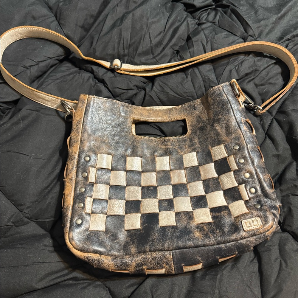 Bed Stu Keiki White and Black Bag